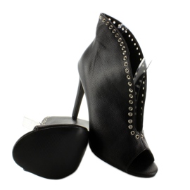 Stilettos Booties With Studs Hp-36 Black 2