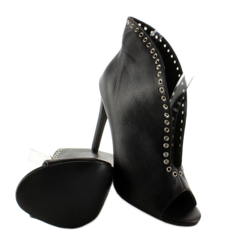 Stilettos Booties With Studs Hp-36 Black 2