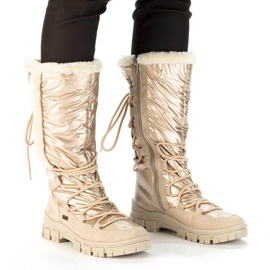 Rieker W RKR640 waterproof high snow boots, beige 2