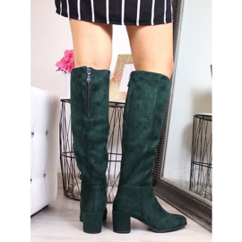 Sergio Leone W SK184D insulated high-heeled boots, green 2