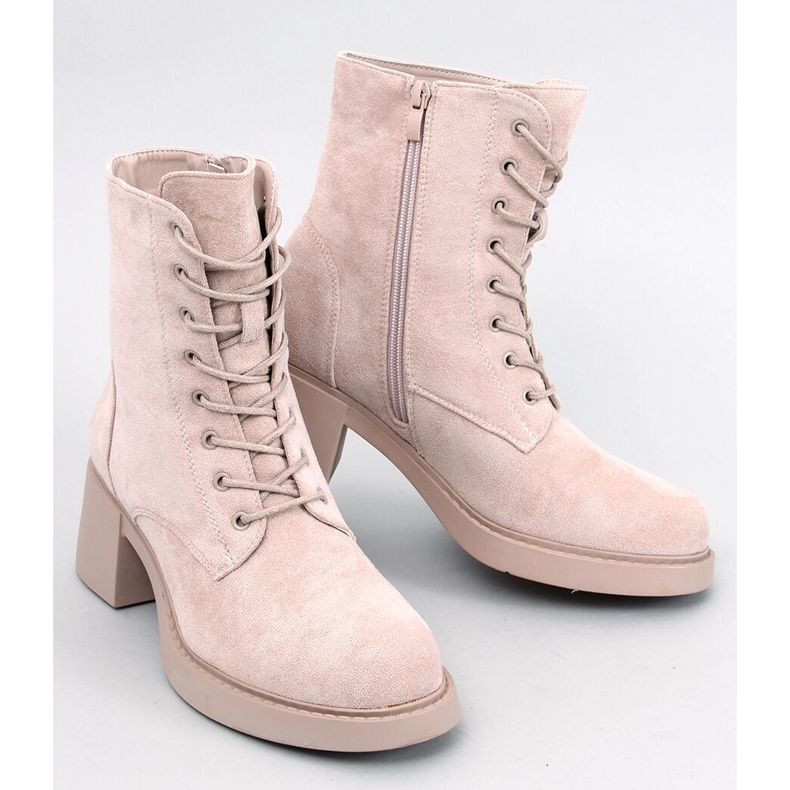 Mayfield Beige lace-up ankle boots 1 Mayfield Beige lace-up ankle boots 1