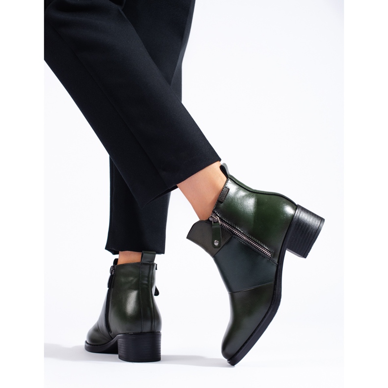 Dark green women's ankle boots from Vinceza 1 Dark green women's ankle boots from Vinceza 1