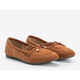 Brown loafers with a bow from Arlene 2