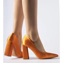 Orange satin Gonzalez pumps 1 Orange satin Gonzalez pumps 1
