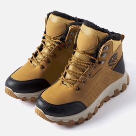 Brown insulated men's trekking shoes by Nurra 1