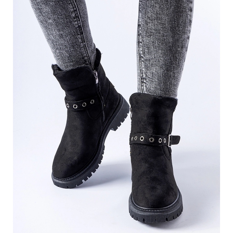 Black insulated Gibsonia ankle boots 1