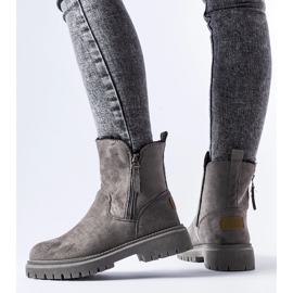 Gray insulated classic Tesoriero ankle boots grey 1
