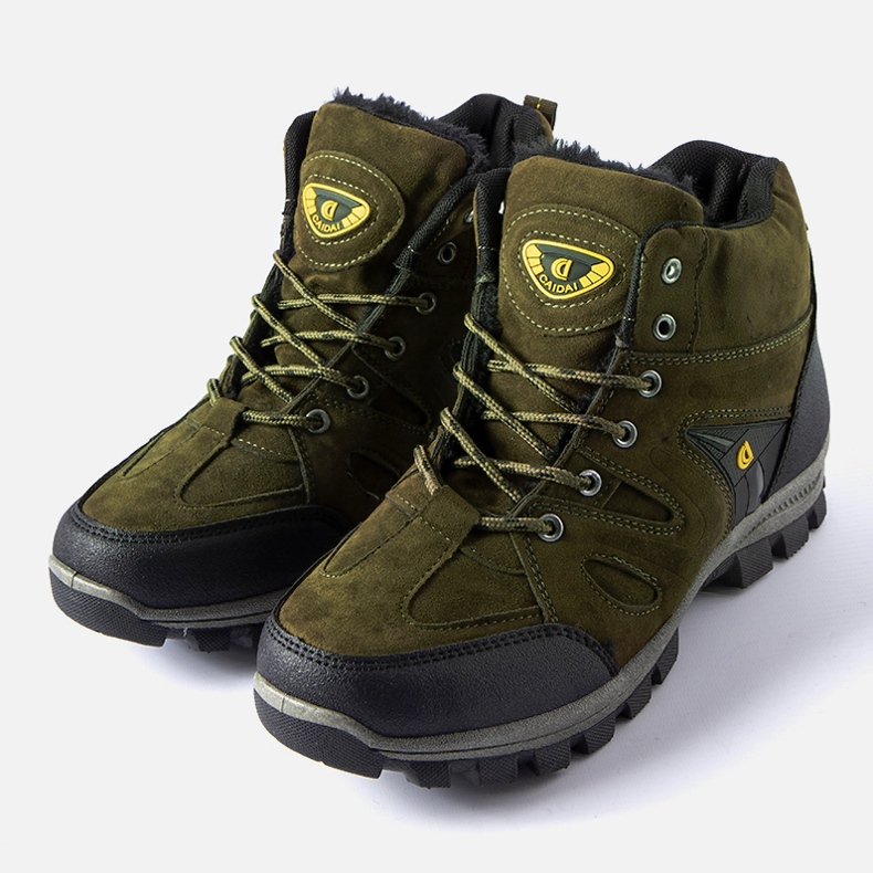 Green insulated boots in Mer trekking style 1