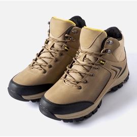 Beige insulated boots in Mers trekking style 1