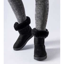 Black Borgorato snow boots lined with fur 1