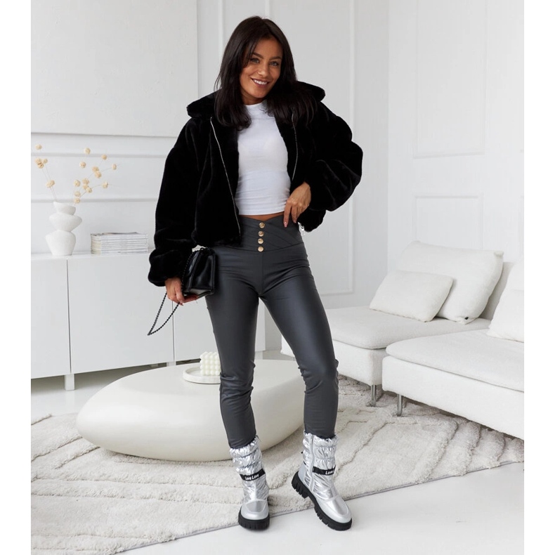 Pulliam silver insulated women's snow boots 1