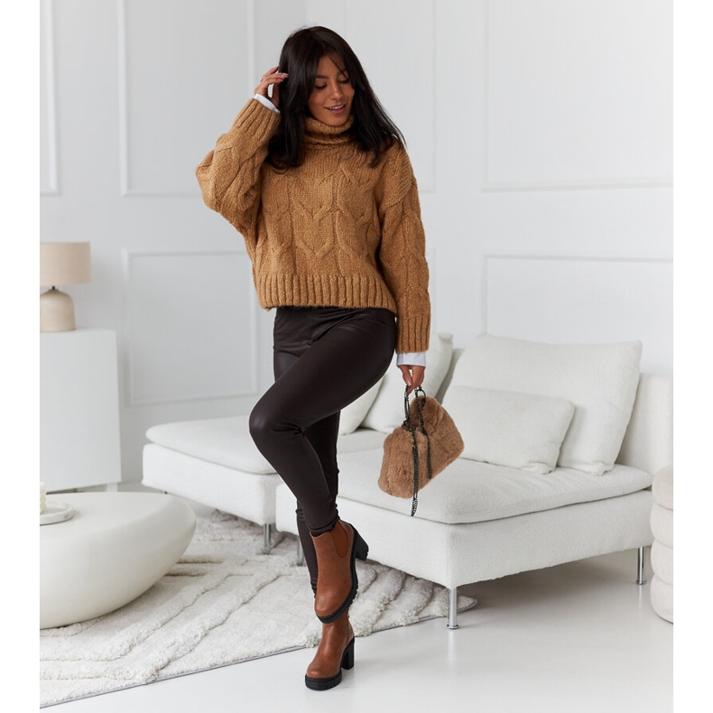 Brown low-heeled ankle boots from Layman 1