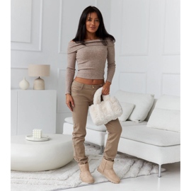 Brown insulated short snow boots from Menaggio 1