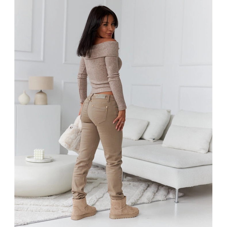 Beige insulated short snow boots from Menaggio 1
