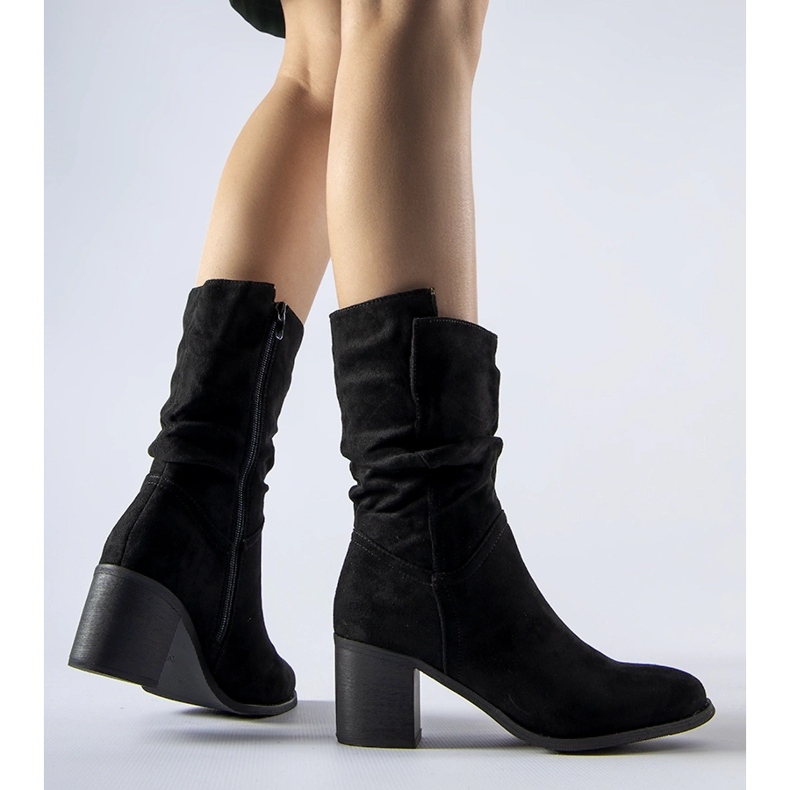 Filomena black insulated high-heeled cowboy boots 1 Filomena black insulated high-heeled cowboy boots 1