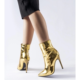 Gaetana gold patent stiletto ankle boots golden 1 Gaetana gold patent stiletto ankle boots golden 1