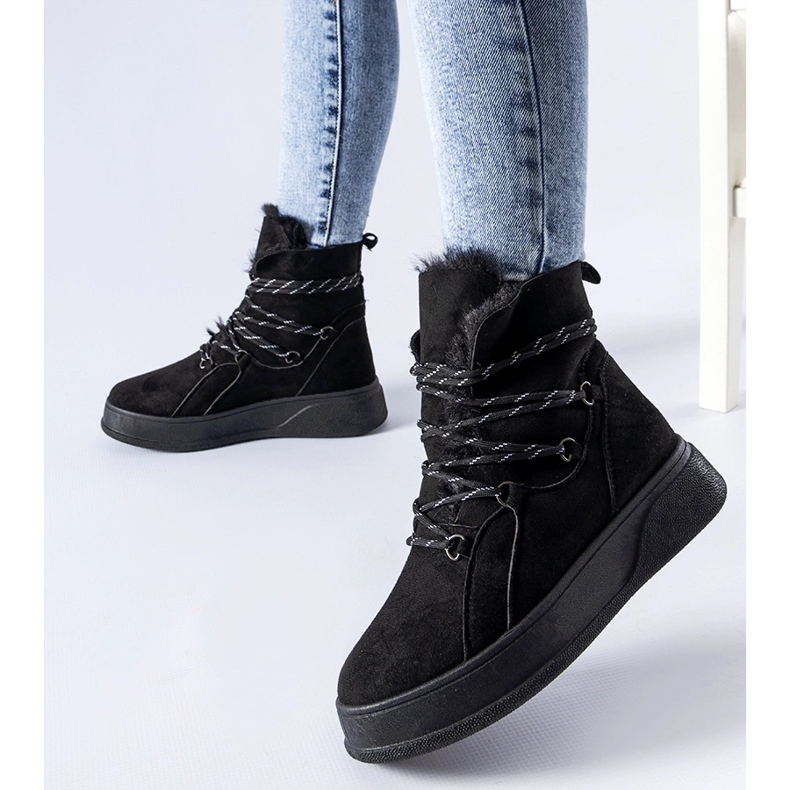 Black Pellerin platform snow boots 1