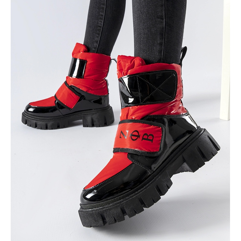 Black and red Reppert insulated snow boots 1