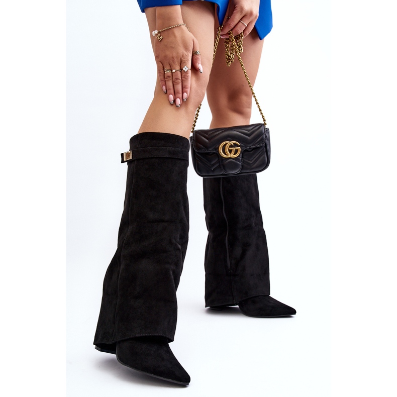 Women's Over-the-Knee High Heel Boots Black Portora 2 Women's Over-the-Knee High Heel Boots Black Portora 2