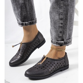 Black openwork shoes from Cassinia multicolored 1