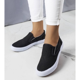 BM Black textile slip-on sneakers from Candace 1