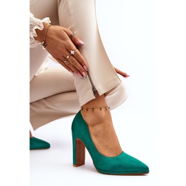 Green Piatti high heel pumps 2