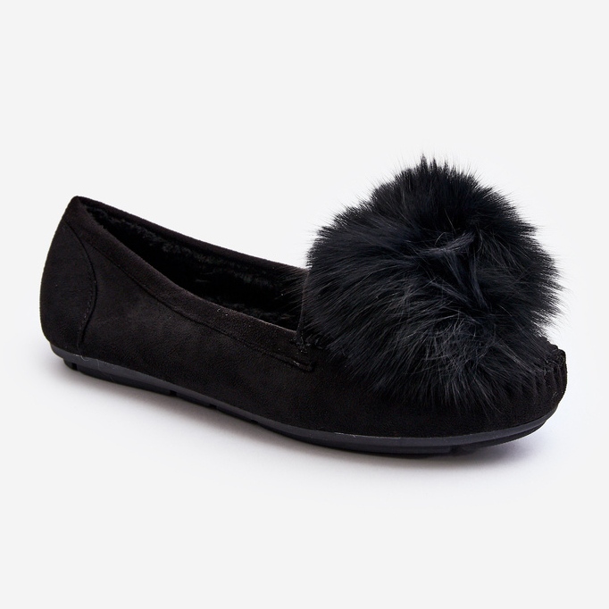 Women's Moccasins With Fur Black Novas 1 Women's Moccasins With Fur Black Novas 1