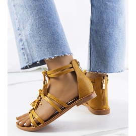 Yellow Mantila women's sandals 1