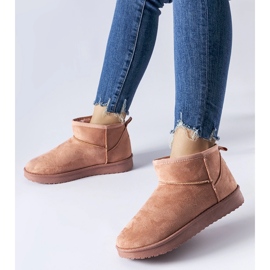 Pink Guglielma insulated short snow boots black 1