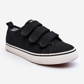 Children's Low Velcro Sneakers Black Dilan 2