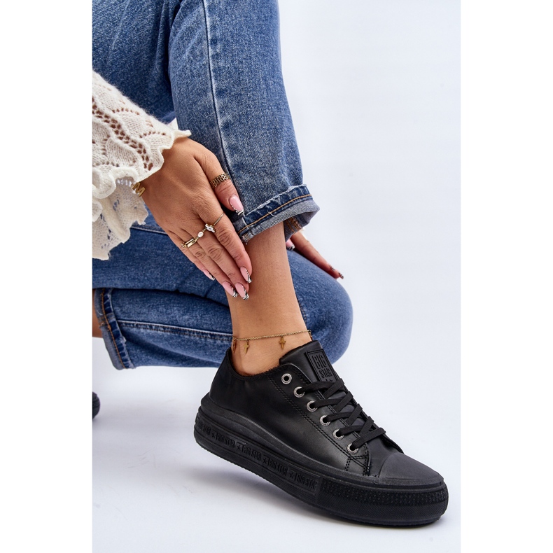 Women's Insulated Low Sneakers Black Big Star MM274031 1 Women's Insulated Low Sneakers Black Big Star MM274031 1