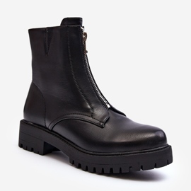 Women's Ankle Boots With Zipper Black Tisaia 2