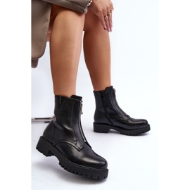 Women's Ankle Boots With Zipper Black Tisaia 1