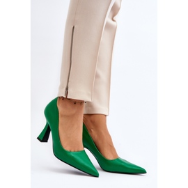Classic Green Pointed Toe High Heels by Delimena 2