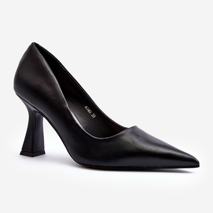 Classic Black Delimena Pointed Toe High Heels 2