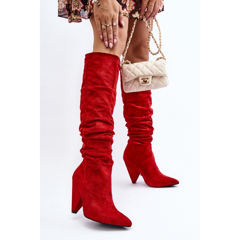 Women's Suede Boots Lu Boo Red 2