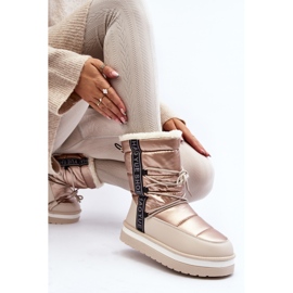 Women's Snow Boots With Lacing Beige Lilara 1 Women's Snow Boots With Lacing Beige Lilara 1