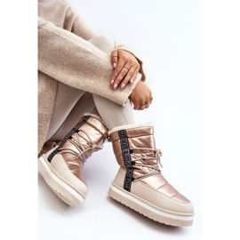 Women's Snow Boots With Lacing Beige Lilara 2