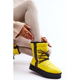 Women's Snow Boots With Binding Yellow Lilar 1