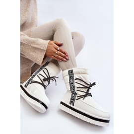 Women's Snow Boots With Lacing White Lilara 1