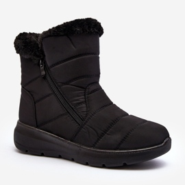 Black Zeuna Women's Zippered Snow Boots With Fur 1 Black Zeuna Women's Zippered Snow Boots With Fur 1