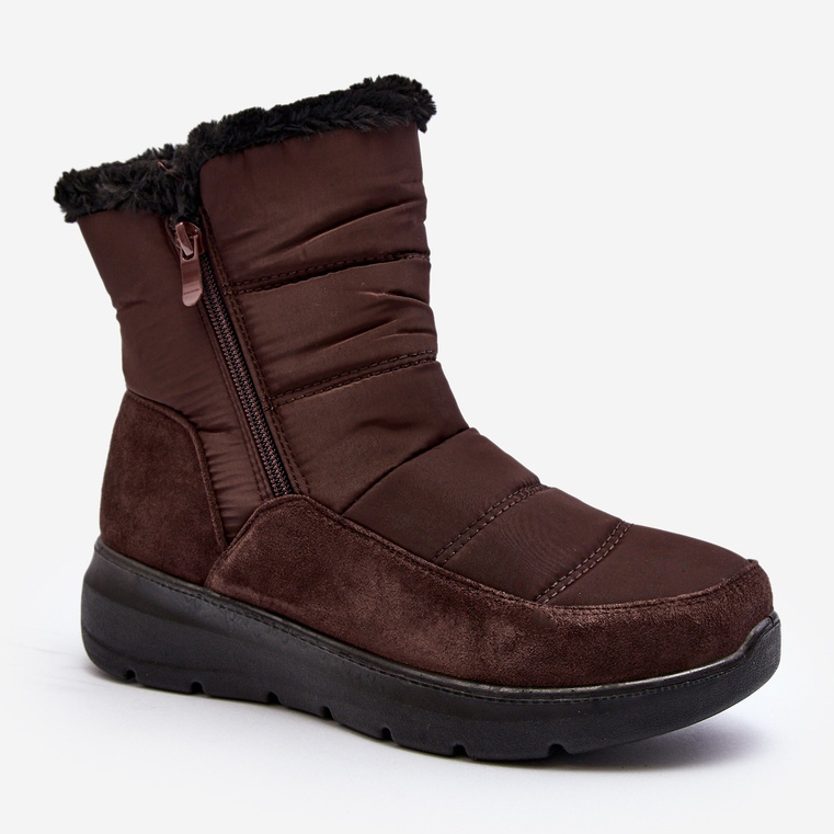 Women's Snow Boots With Fur Brown Primose 1