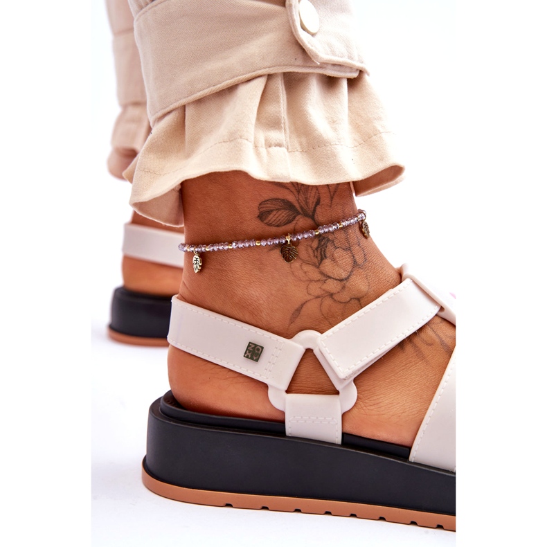 ZAXY Women's Vegan Velcro Sandals JJ285015 Light Beige 3 ZAXY Women's Vegan Velcro Sandals JJ285015 Light Beige 3