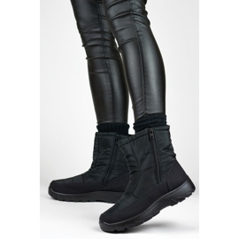 Comfortable winter snow boots, thickly insulated zippers black 2