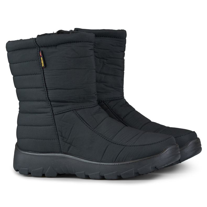 Women's snow boots, comfortable winter shoes with a zipper black 1