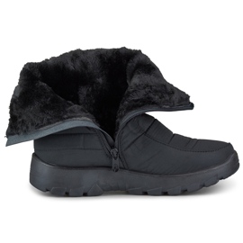 Women's snow boots, comfortable winter shoes with a zipper black 2