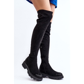Women's Over-the-Knee Flat Boots La.Fi 270068B-SU Black 1