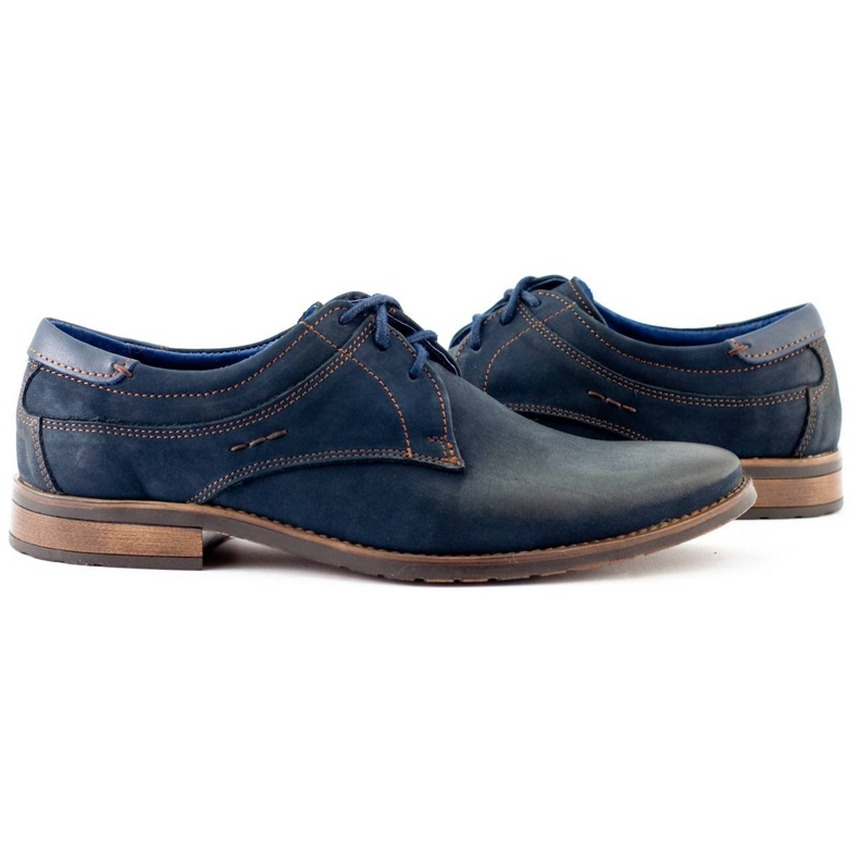 KOMODO Elegant men's shoes 877 navy blue 2