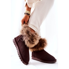 Women's Leather Mukluks With Fur, Brown 4