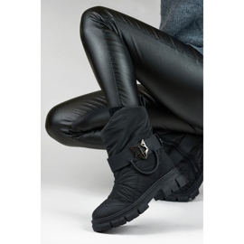 High women's winter boots, insulated snow boots, black 1
